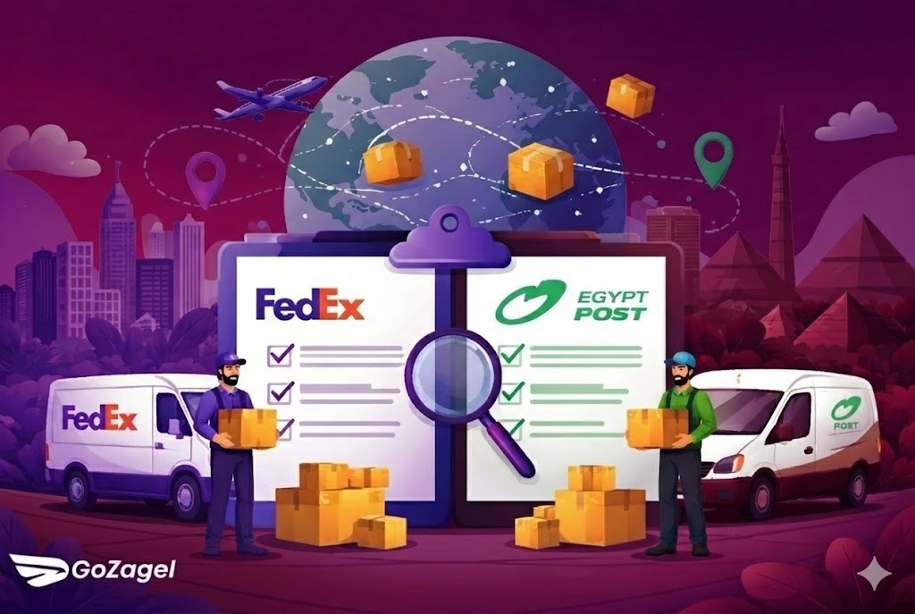 جوزاجل توضح البريد المصري أم الشحن الدولي مع شركة fedex